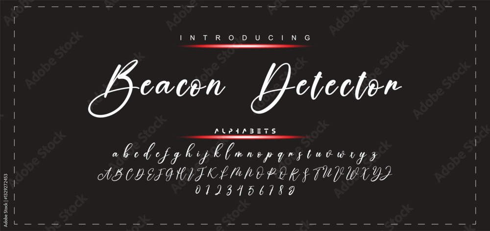 Fototapete hand drawn vector alphabet. modern monoline signature script font. elegant signature font. best alph