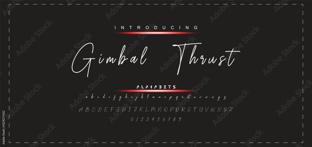 Fototapete hand drawn vector alphabet. modern monoline signature script font. elegant signature font. best alph