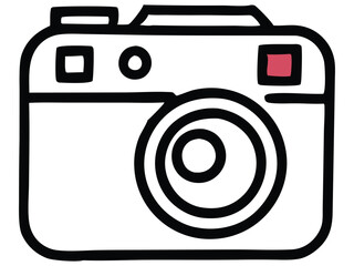 Simple Icon of a Vintage Camera Representing Photography and Imaging