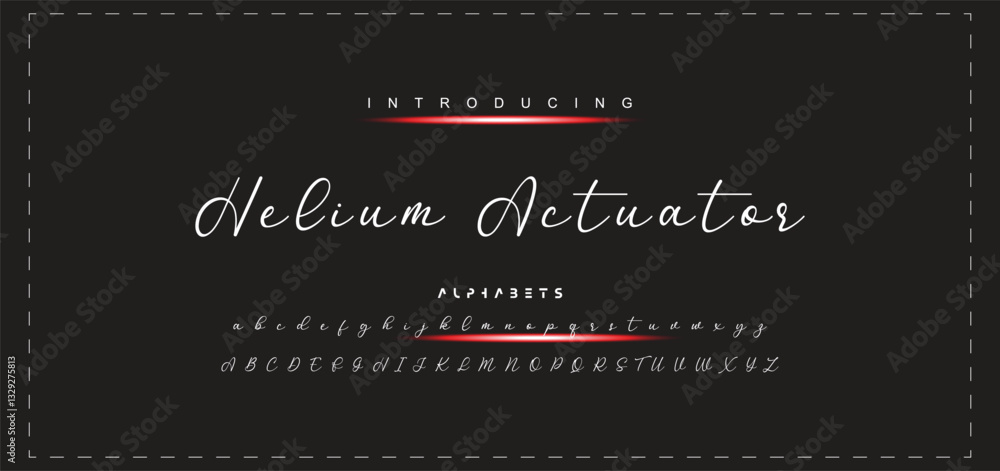 Fototapete hand drawn vector alphabet. modern monoline signature script font. elegant signature font. best alph
