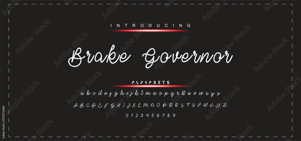 Fototapete hand drawn vector alphabet. modern monoline signature script font. elegant signature font. best alph