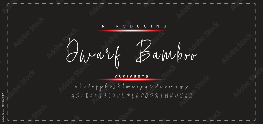 Fototapete hand drawn vector alphabet. modern monoline signature script font. elegant signature font. best alph