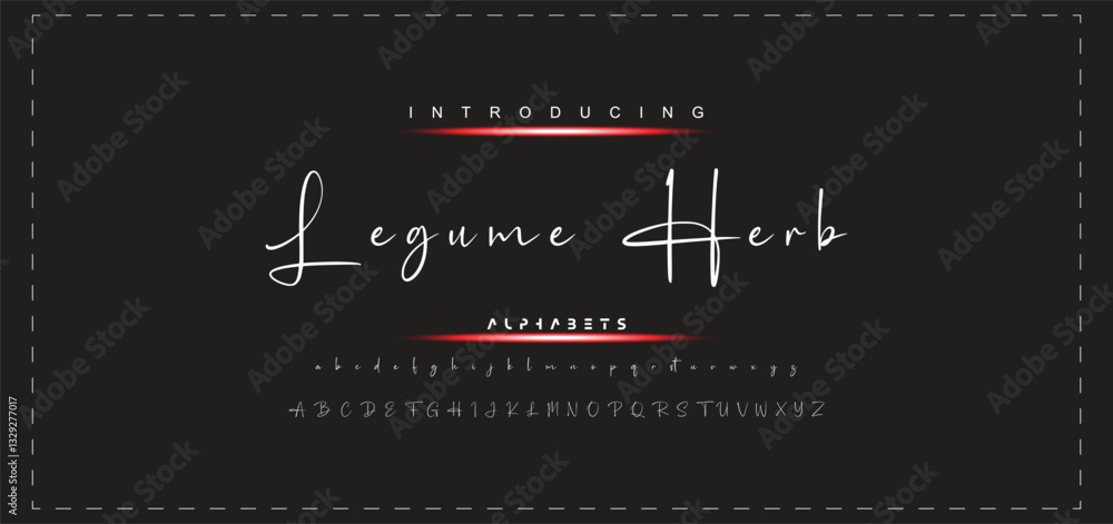 Fototapete hand drawn vector alphabet. modern monoline signature script font. elegant signature font. best alph
