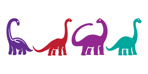 Professional Brachiosaurus Logo Icons Silhouette Vector Illustration © nurartvi