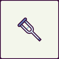 Crutch Symbol Depicting Medical Assistance and Support Icon Design