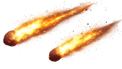 Extremely hot fiery explosion with sparks and smoke 