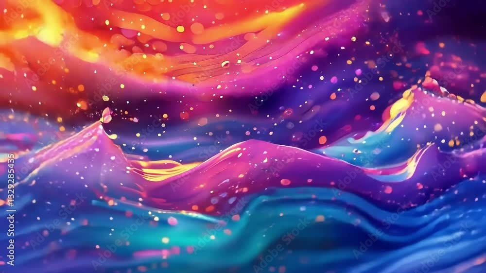 Poster vibrant abstract wallpaper design featuring flowing colors and dynamic patterns suited for modern bu