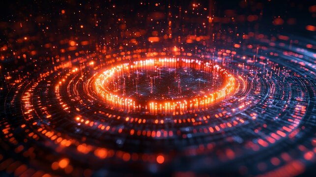 Abstract digital data visualization - Powered by Adobe