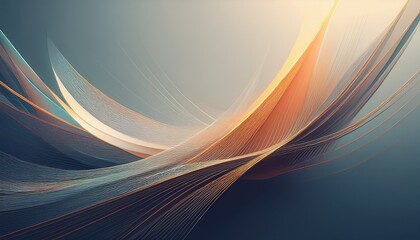 Fototapeta premium Minimalistic digital abstraction with sharp lines dissolving into softness, creating a smooth transition between precision and fluidity. 