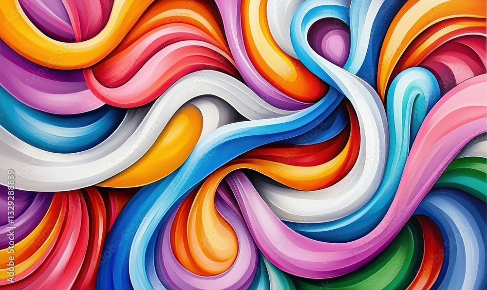 Poster dynamic waves of color create an abstract background, perfect for adding a touch of modern art.