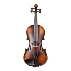 Fototapeta premium Antique violin isolated on transparent background