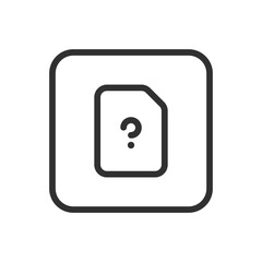 Question Document File Icon - Modern Simple Flat Vector for Web and Mobile