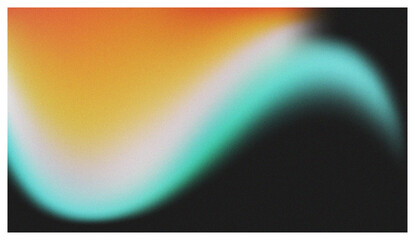 Neon Dreams: Grainy Gradient Flow in Orange & Teal background, , music cover dance party poster design banner