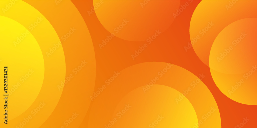 Wall mural abstract orange circular background. dynamic sound wave. design element. vector illustration