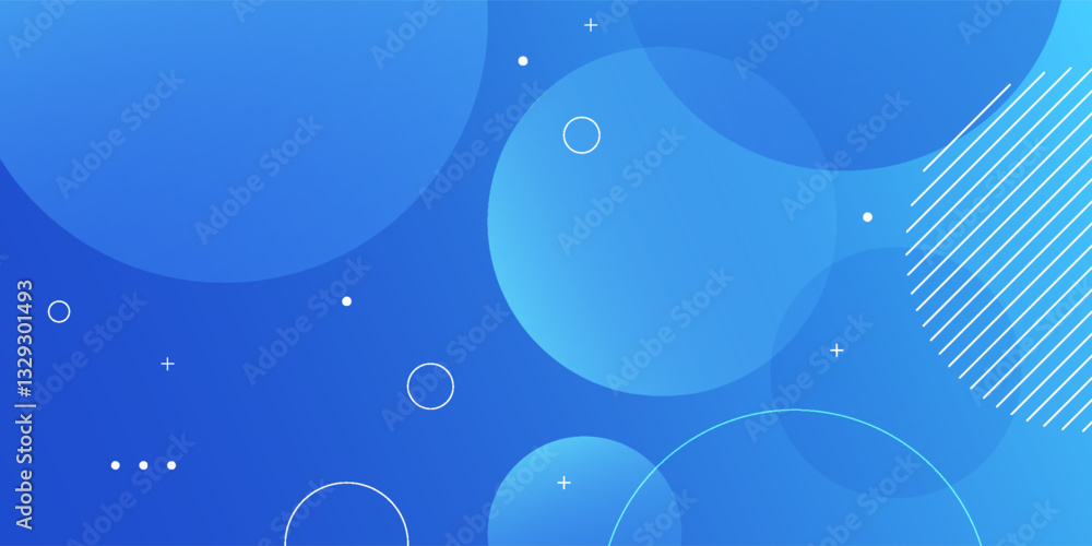 Poster abstract blue circle background with a smooth blue gradient. features geometric patterns, ideal for 