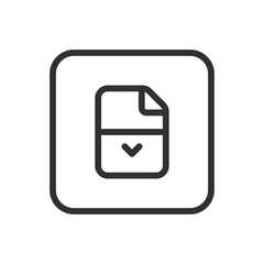 Obraz premium Crop Document File Icon - Modern Simple Flat Vector for Web and Mobile