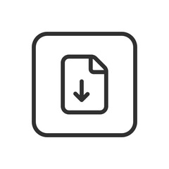 Download Document File Icon - Modern Simple Flat Vector for Web and Mobile