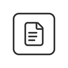 Text Document File Icon - Modern Simple Flat Vector for Web and Mobile