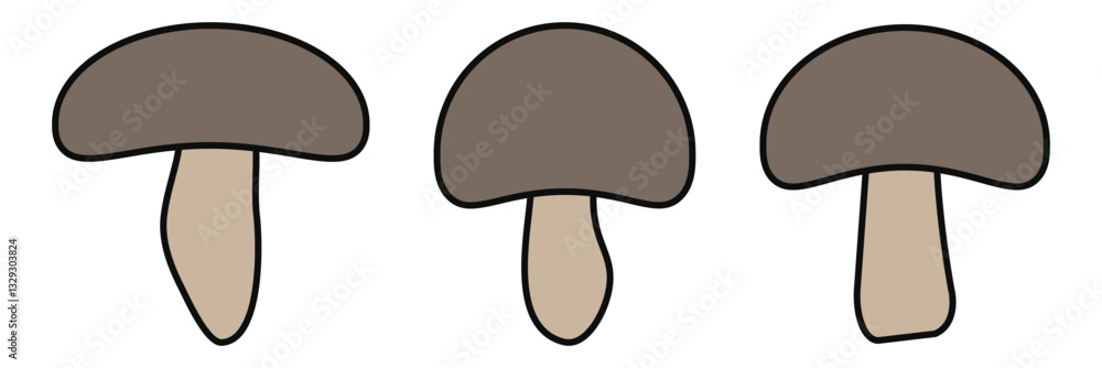 Poster mushroom icon vector design template simple and modern