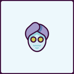 Aesthetic facial treatment illustration for skincare and pampering needs