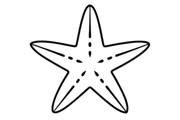 starfish line art silhouette vector illustration