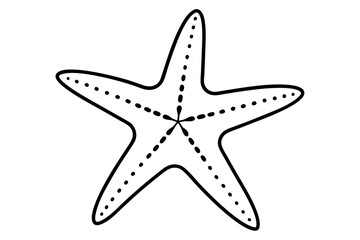 starfish line art silhouette vector illustration