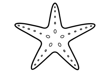 starfish line art silhouette vector illustration