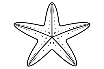 starfish line art silhouette vector illustration