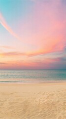 Pastel Beach Sunset Photography, Aesthetic Pastel Beach Scene for Minimalist Wall Art, Soft Pastel Sky Over Tranquil Beach