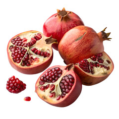 pomegranate isolated on white background