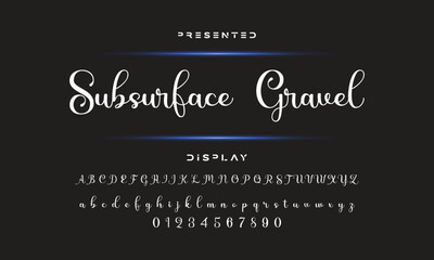 Hand drawn calligraphic vector monoline font. Distress signature letters. Modern script calligraphy type. ABC typography latin signature alphabet.