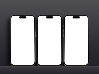 High quality realistic 3d render smartphone App promo ui ux screen mockup with transparent PNG