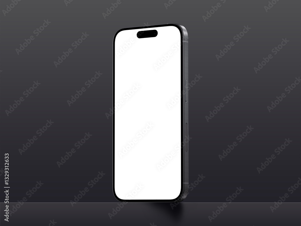 Poster high quality realistic 3d render smartphone app promo ui ux screen mockup with transparent png