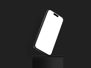 High quality realistic 3d render smartphone App promo ui ux screen mockup with transparent PNG