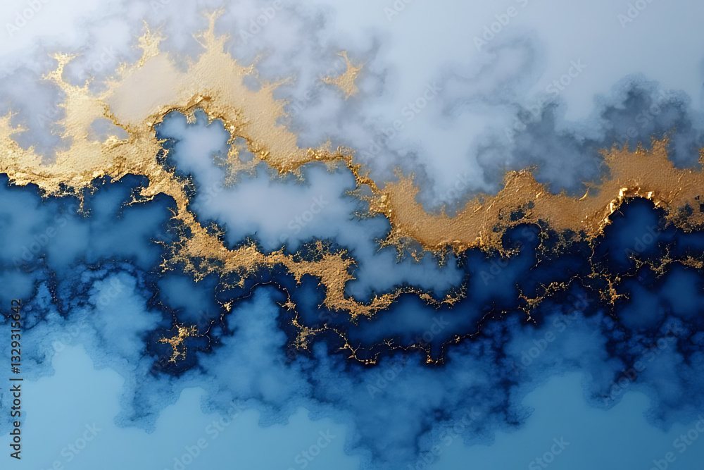 Poster dynamic abstract art swirls creative studio digital rendering modern environment aerial view