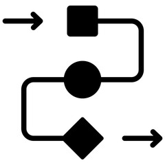 Process Glyph Icon