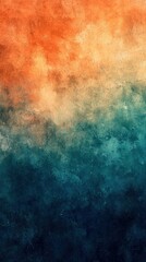 Obraz premium Dreamy gradient warm rust to serene teal with grainy texture