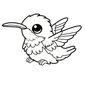 Xantus&rsquo;s hummingbird animals clipart bw