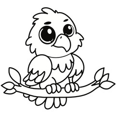 Animals a-z clipart eagle doodle 