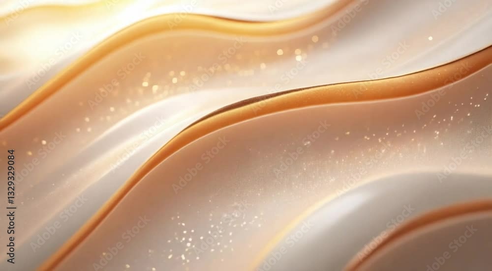 Poster elegant business background with smooth golden wave patterns ideal for professional presentations an
