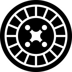 Obraz premium Casino Roulette glyph icon