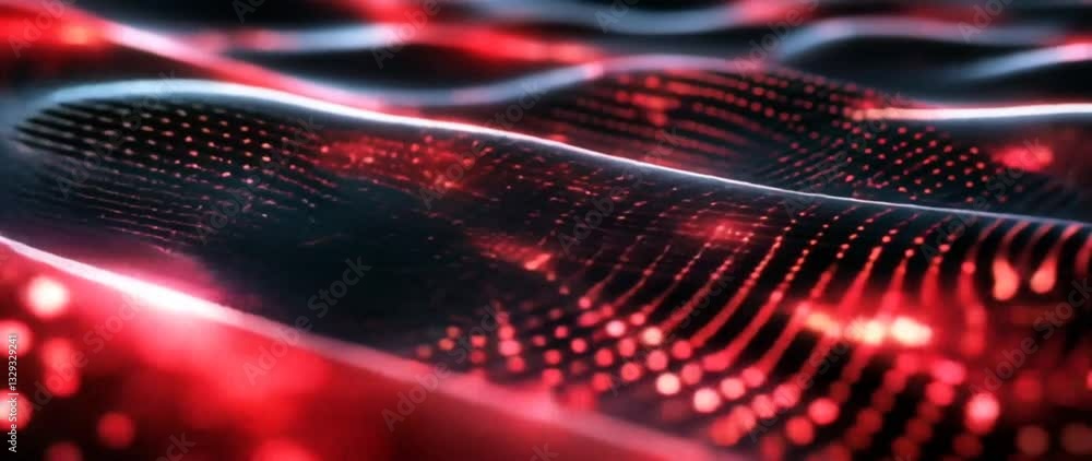 Poster dynamic red wave patterns create a striking backdrop for business presentations and modern marketing