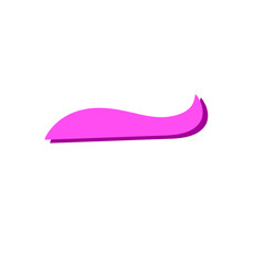 Swoosh and swash typography tails shape
