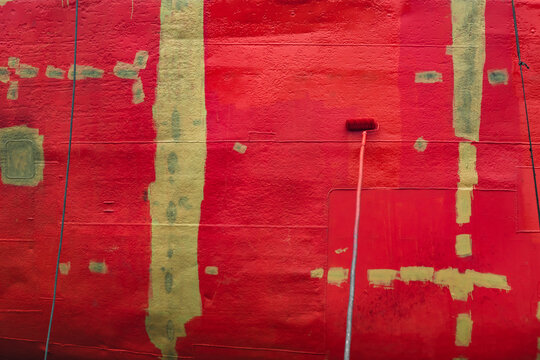 View of colorful abstract wall painting with vibrant patterns and textures, Dhaka, Dhaka Province, Bangladesh.