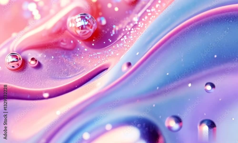Aufkleber beautiful liquid abstract background with mixed colors and shimmering bubbles in a business setting