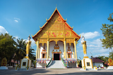 View of Wat That Luang Neua temple, Pha That Luang Vientiane, Laos, Southeast Asia