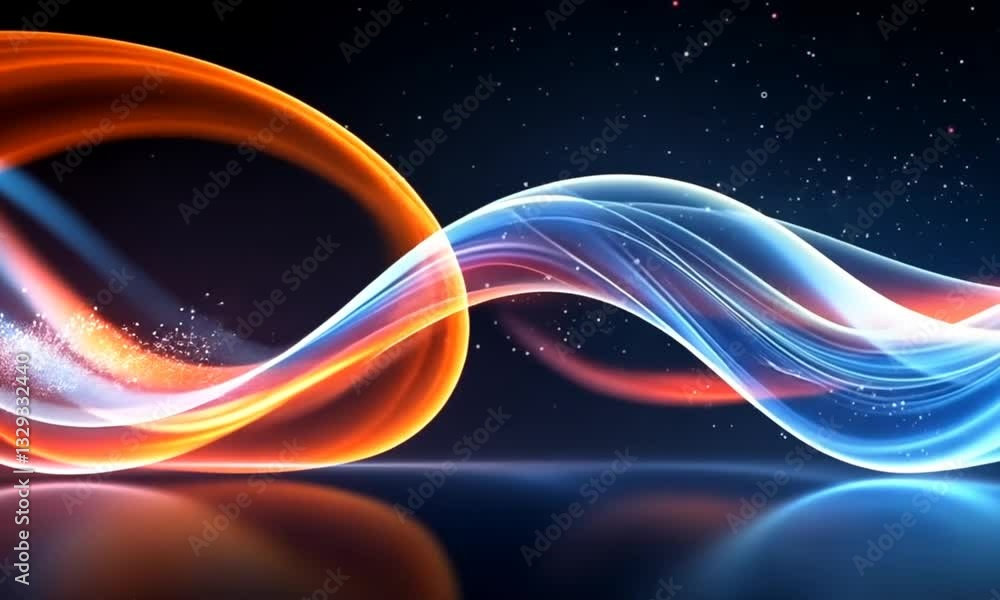 Poster dynamic waves of color create an engaging visual backdrop ideal for business presentations and moder