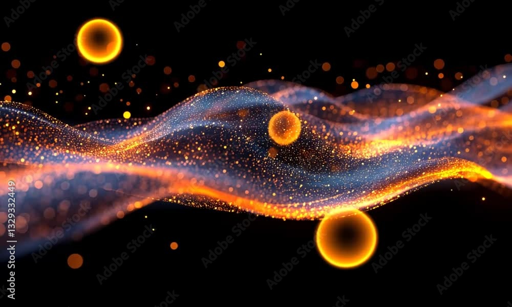 Poster create a captivating animated background for business presentations with smooth wave motions and vib