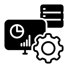 Digital icon, glyph icon style