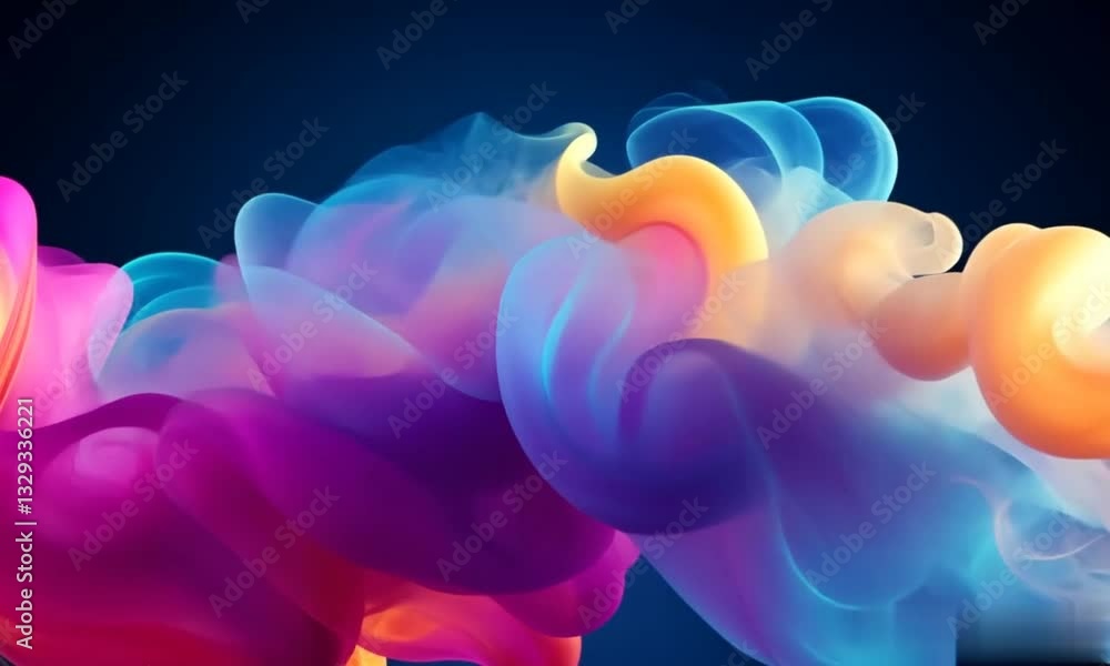 Aufkleber colorful smoke waves create a dynamic and modern background for business presentations and creative 
